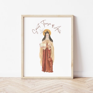 Saint Teresa of Avila Print Catholic Wall Art Decor DIGITAL DOWNLOAD