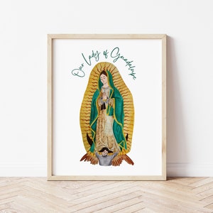 Unsere Dame von Guadalupe Druck katholische christliche Wandkunst