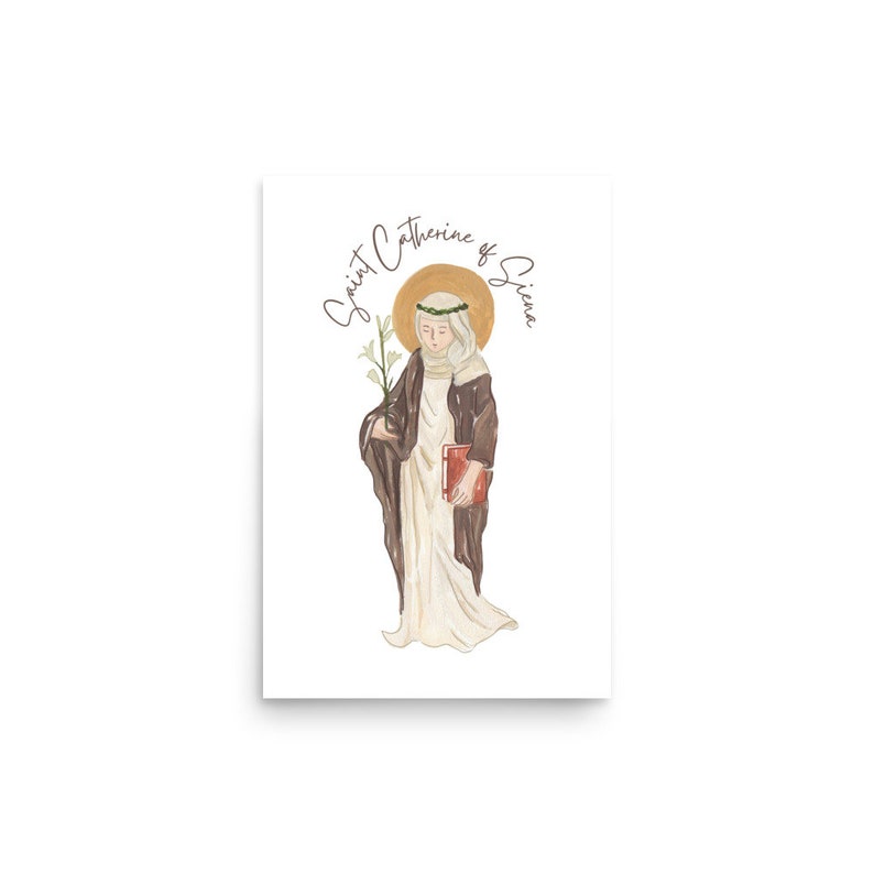 Saint Catherine of Siena Print Wall Art Catholic - Etsy