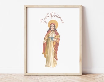 Saint Philomena Print Wall Art Catholic