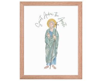 Saint Andrew the Apostle Framed Print Catholic Wall Art