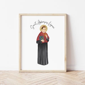 Saint Alphonsus Liguori Art Print Poster Catholic Wall Art Decor Christian Art Saint Art