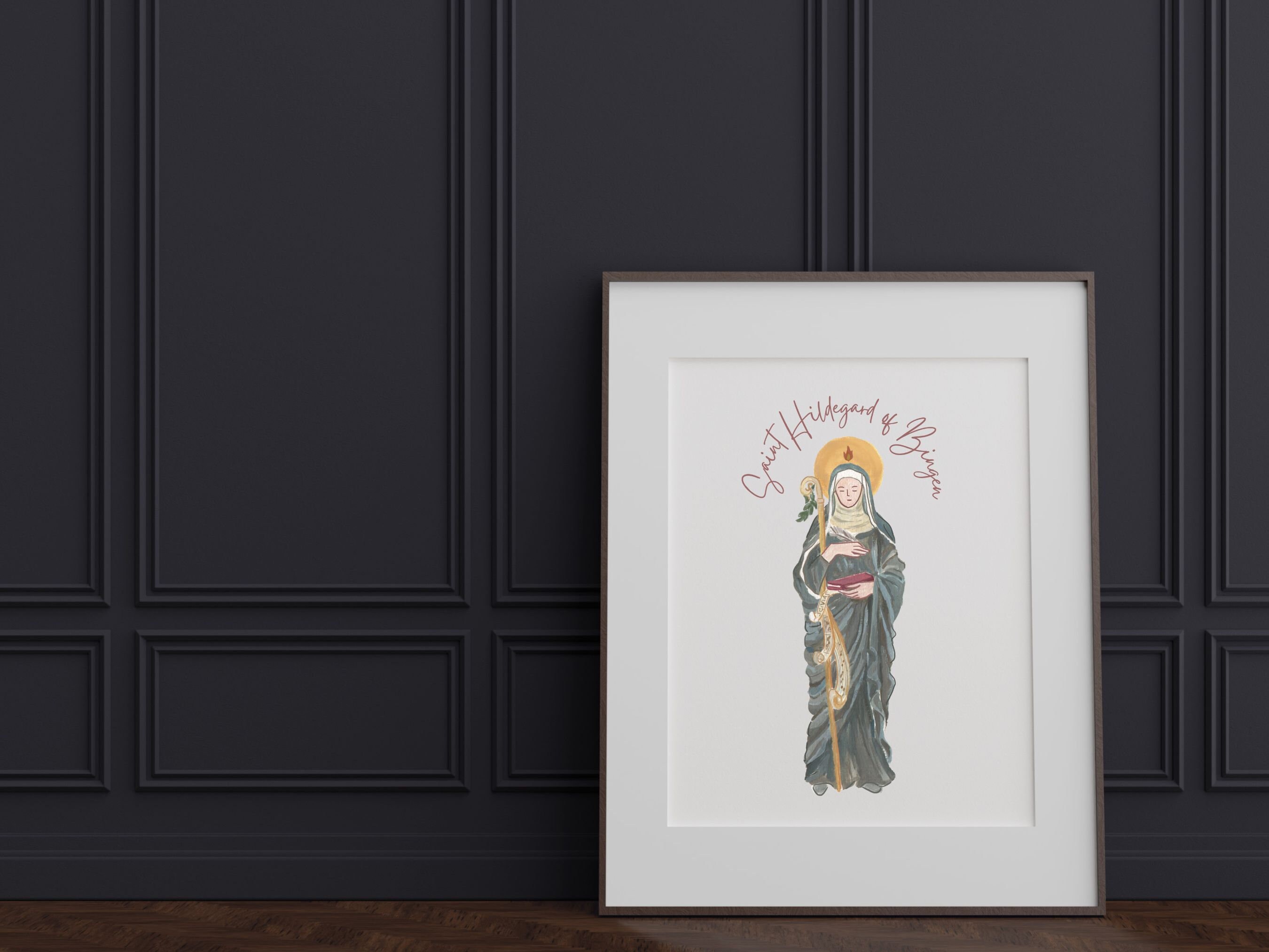 Saint Hildegard of Bingen Print Catholic Wall Art Decor DIGITAL ...