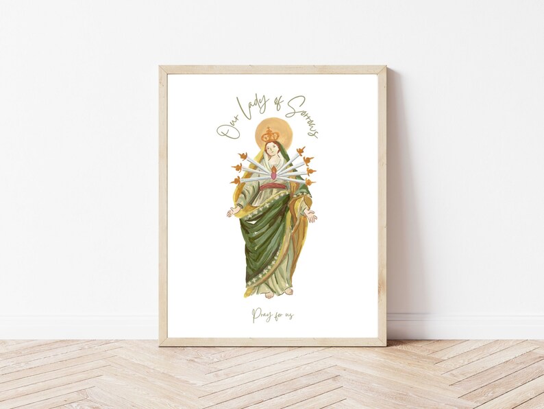 Our Lady of Sorrows Print Catholic Wall Art Etsy