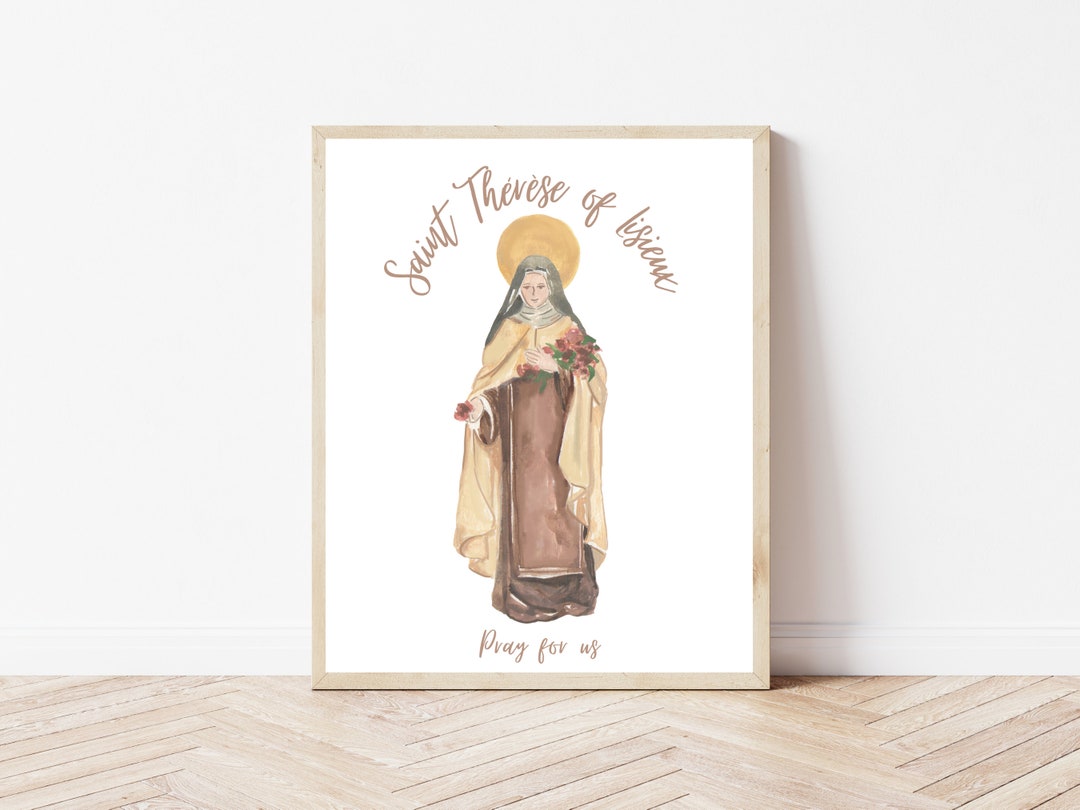 Saint Thérèse of Lisieux Wall Art Catholic - Etsy