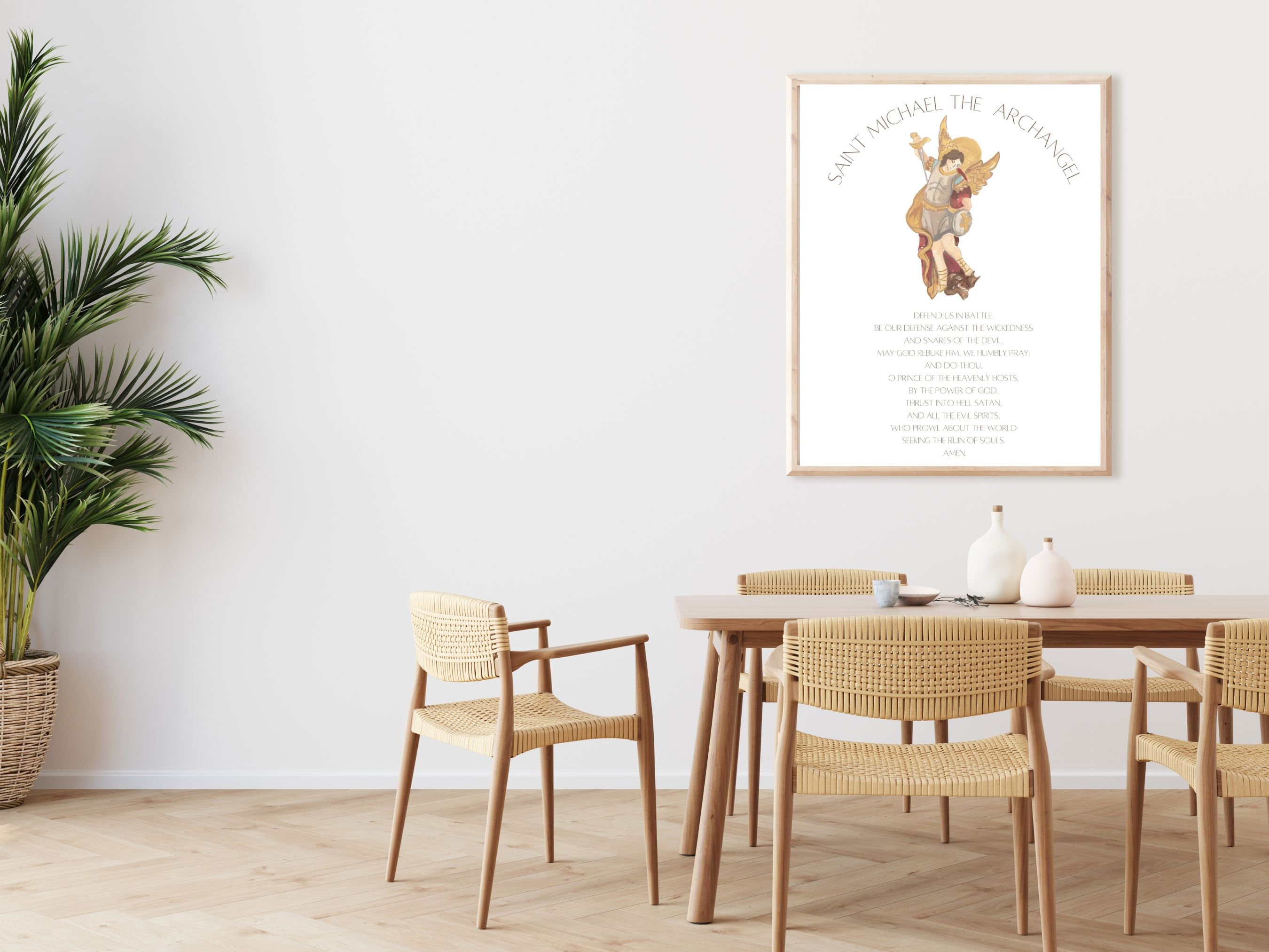 Saint Michael the Archangel Prayer Wall Art Catholic DIGITAL DOWNLOAD ...