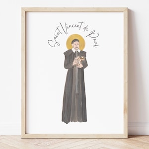San Vicente de Paul Imprimir Arte de la pared Católica