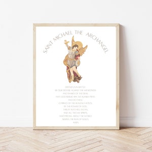 Saint Michael the Archangel Prayer Wall Art Catholic DIGITAL DOWNLOAD