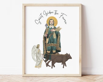 Heiliger Isidore der Bauer Druck katholische christliche Wandkunst