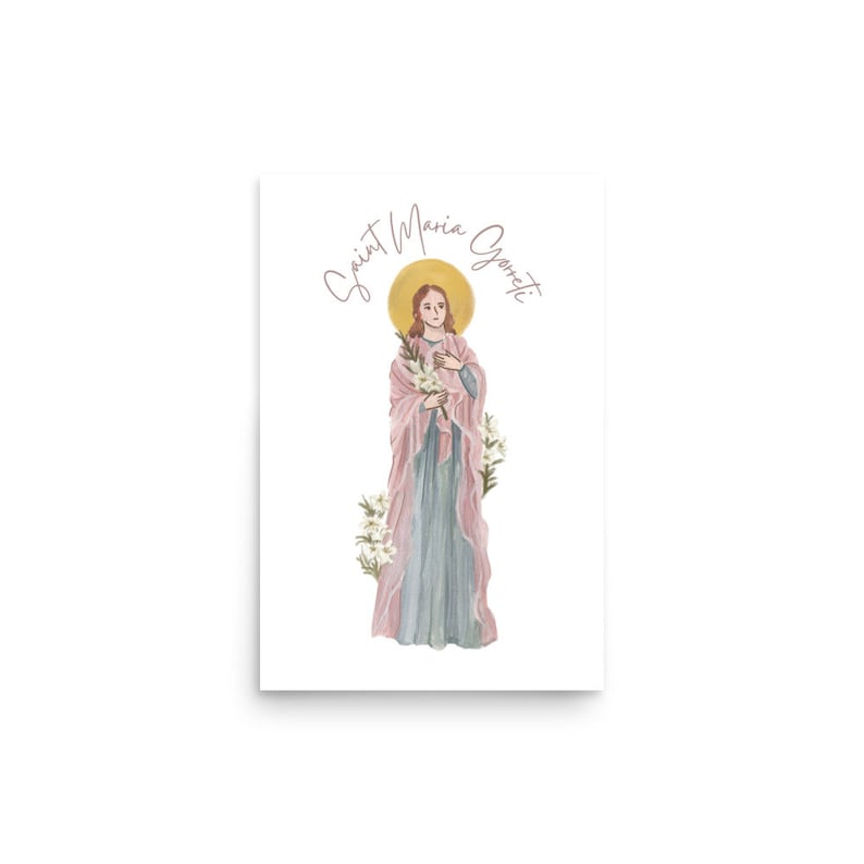 Saint Maria Gorretti Print Wall Art Catholic - Etsy