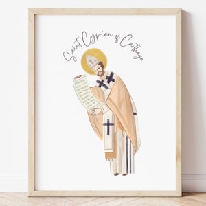 Saint Cyprian of Carthage Print Wall Art Catholic