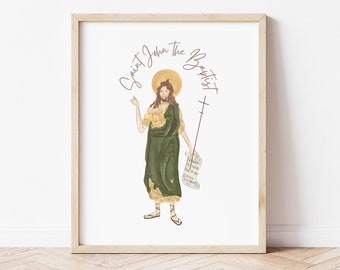 Saint John the Baptist Print Wall Art Catholic