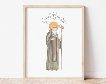 Sint-Benedictus print kunst aan de muur katholiek