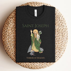 Catholic Shirt Saint Joseph Unisex t-shirt Halloween Terror of Demons