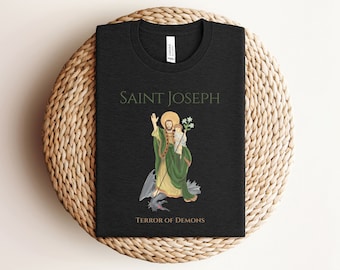Catholic Shirt Saint Joseph Unisex t-shirt Halloween Terror of Demons