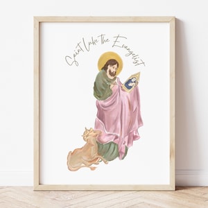 St. Lukas der Evangelist Druck Wandkunst katholischer Christ