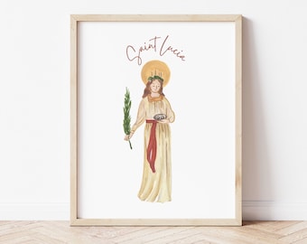 Saint Lucia Lucy Print Wall Art Catholic