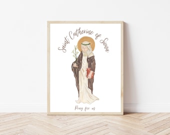 Saint Catherine of Siena Wall Art Catholic
