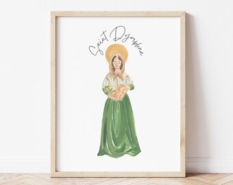 Saint Dymphna Print Wall Art katholiek