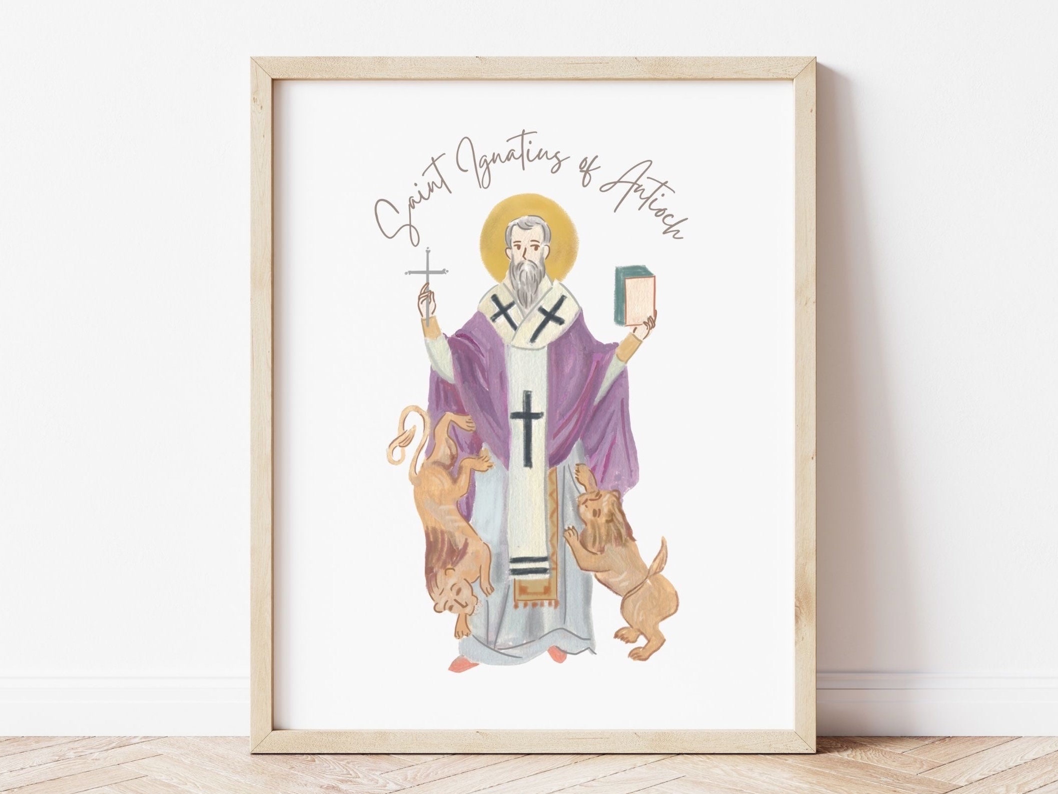 Saint Ignatius of Antioch Print Wall Art Catholic