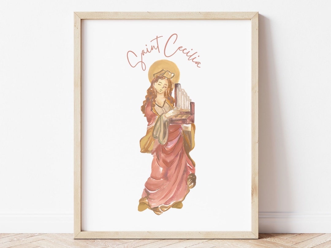 Saint Cecilia Print Wall Art Catholic - Etsy