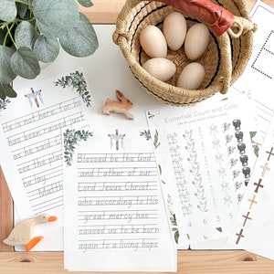 Kids Easter Activity Pack Eastertide Catholic Unit Study Printable Download BIG