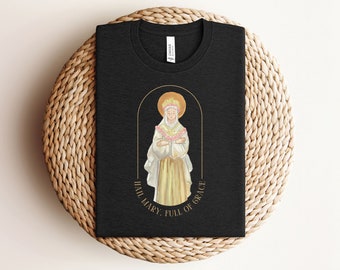 Chemise catholique Je vous salue Marie T-shirt unisexe Tee