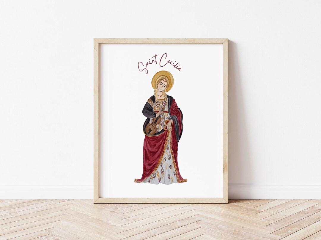 Saint Cecilia Print Catholic Christian Art - Etsy
