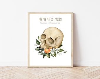 Memento Mori katholieke muurkunst Halloween Allerheiligen Allerzielen DIGITALE DOWNLOAD
