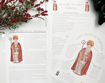 Saint Nicholas Day Activity Printable Download Catholic Orthodox Christmas