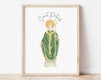 Arte de pared con impresión de San Patricio católico