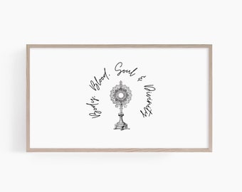 Corpus Christi Eucaristía Cuerpo Sangre Alma Divinidad Samsung Marco TV Arte Católico Cristiano DESCARGA DIGITAL