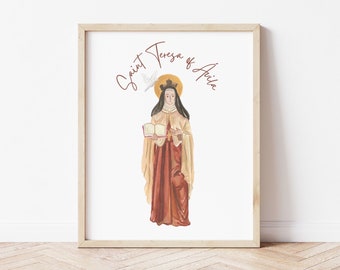 Saint Teresa of Avila Print Wall Art Catholic
