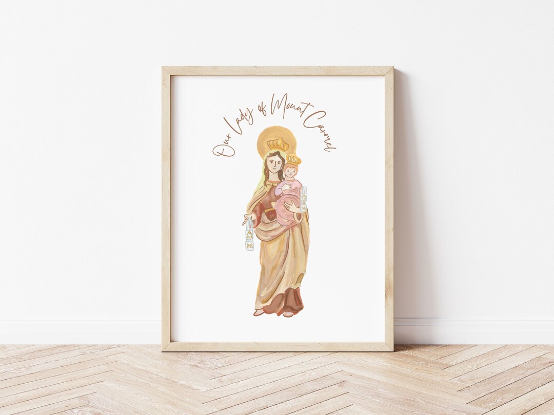 Our Lady of Mount Carmel Print Catholic Wall Art DIGITAL DOWNLOAD - Etsy