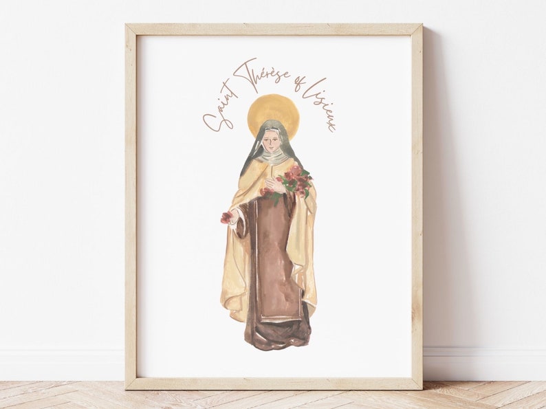 Saint Therese of Lisieux Print Wall Art Catholic - Etsy