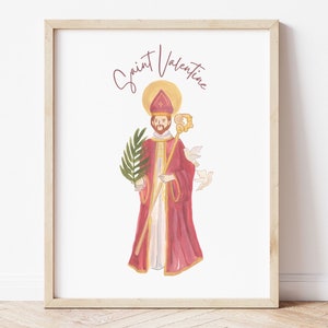 Saint Valentine Print Wall Art Catholic