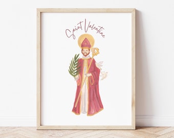 Saint Valentine Print Wall Art Catholic