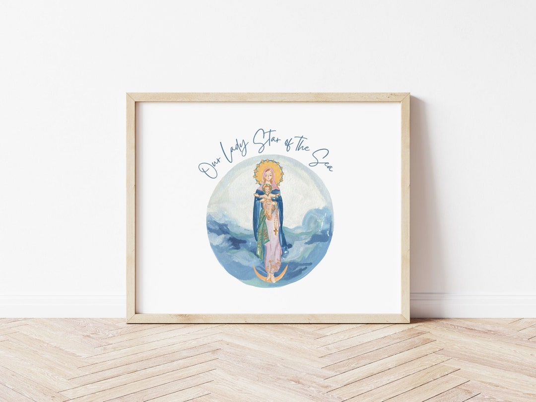 Our Lady Star of the Sea Print Catholic Wall Art DIGITAL DOWNLOAD - Etsy