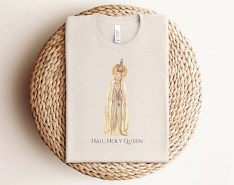T-shirt Hail Holy Queen Mary Catholic Tee