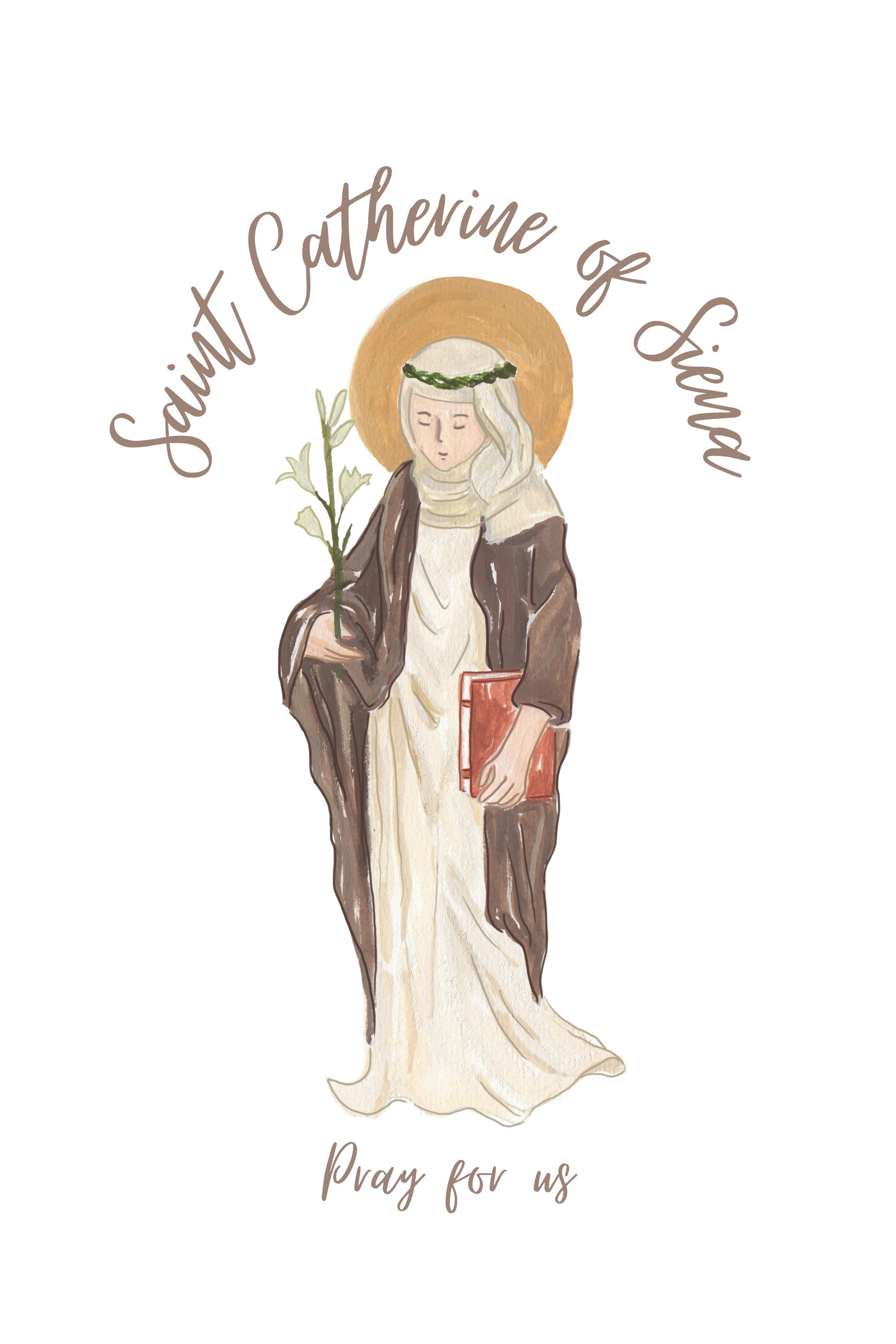 Saint Catherine of Siena Wall Art Catholic - Etsy