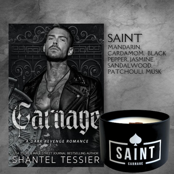 Officially Licensed Saint Candle – Carnage  | Shantel Tessier Bookish Candle | Dark Romance Gift | Smutty L.O.R.D.S. Series Must-Have