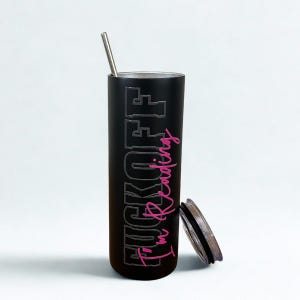 Bookish Tumbler – 20oz Stainless Steel Insulated Cup with Lid & Straw | Hot Girls Read, Smut Lover, Trash Reader Gifts for Bookworms