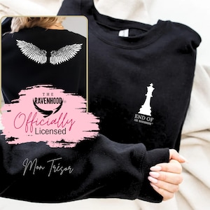 Officially Licensed Ravenhood Series Sweatshirt- Kate Stewart End Of, Tobias, The Finish Line - End Of, Mon Tresor, Ravenhood Wing Tattoo