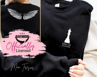Officially Licensed Ravenhood Series Sweatshirt- Kate Stewart End Of, Tobias, The Finish Line - End Of, Mon Tresor, Ravenhood Wing Tattoo