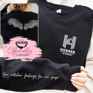Official Licensed Ravenhood Series Sweater - Kate Stewart - Horner Tech, King Automotive Logo, Ravenhood Wing Tattoo, Rainy Days Quote -