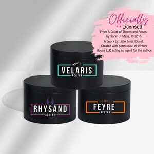 Licensed ACOTAR Candle | Official Sarah J. Maas Merch | Rhysand Candle | Book Lover Gift | Fantasy Romance Scented Candle