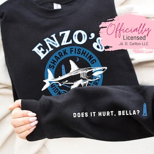 Officially Licensed - Does It Hurt - HD Carlton Enzo&#39;s Shark Encounters Sweatshirt, Dark Romance Sweatshirt, Book Lover Gift, Smut Reader