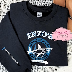 Officially Licensed - Does It Hurt - HD Carlton Enzo&#39;s Shark Encounters Sweatshirt, Dark Romance Sweatshirt, Book Lover Gift, Smut Reader