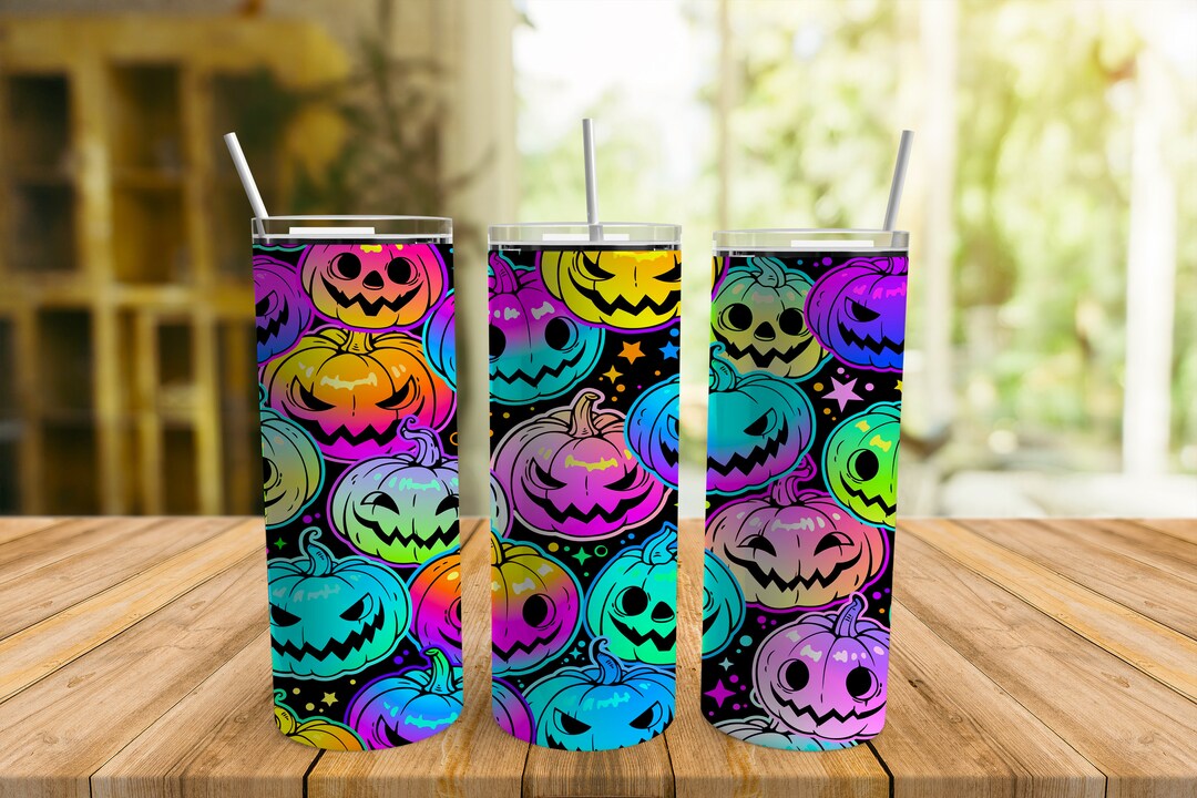 Halloween/pumpkins 20oz Skinny Tumbler Etsy