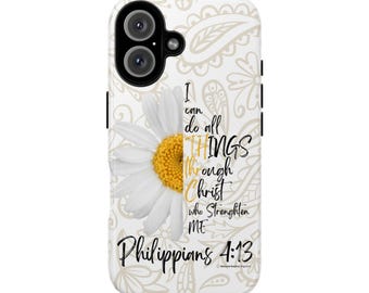 Phone Case, I can do all things Tough iPhone 16 Case, Make My Feet, Migo Arts Shop, Protective Cover, Custom Phone Case